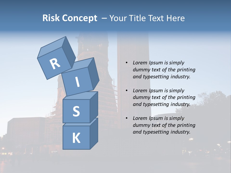 A Large Building With A Clock Tower In The Middle Of It PowerPoint Template