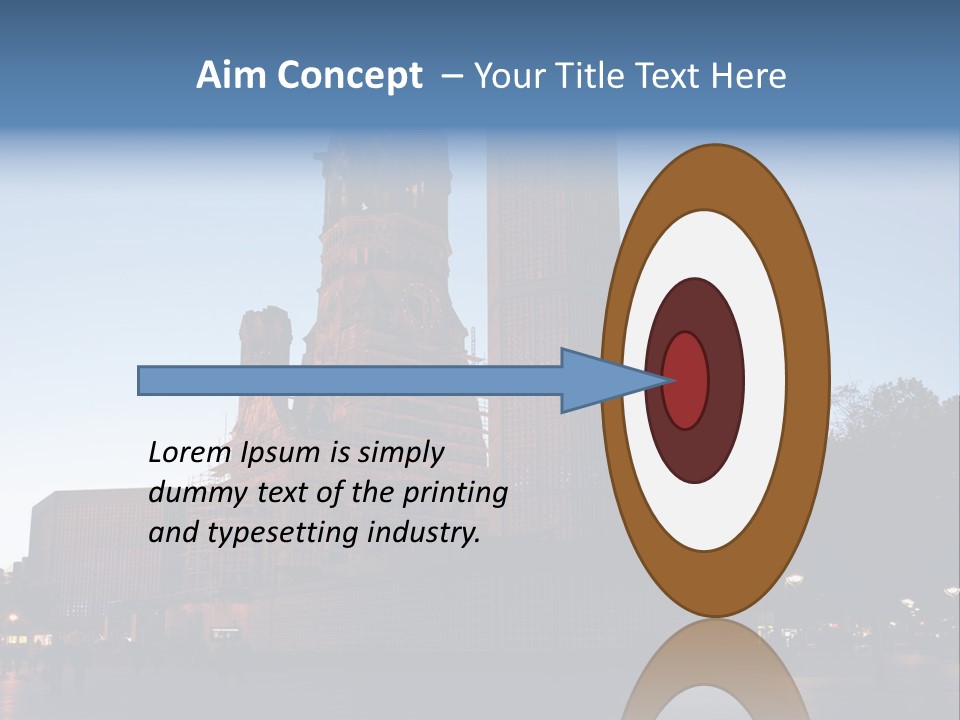 A Large Building With A Clock Tower In The Middle Of It PowerPoint Template