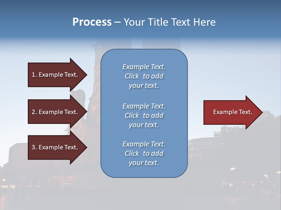 A Large Building With A Clock Tower In The Middle Of It PowerPoint Template