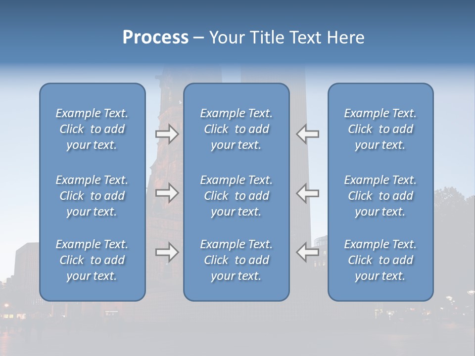 A Large Building With A Clock Tower In The Middle Of It PowerPoint Template