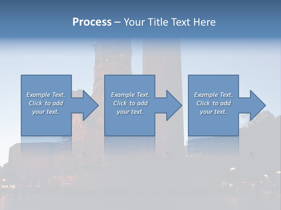A Large Building With A Clock Tower In The Middle Of It PowerPoint Template