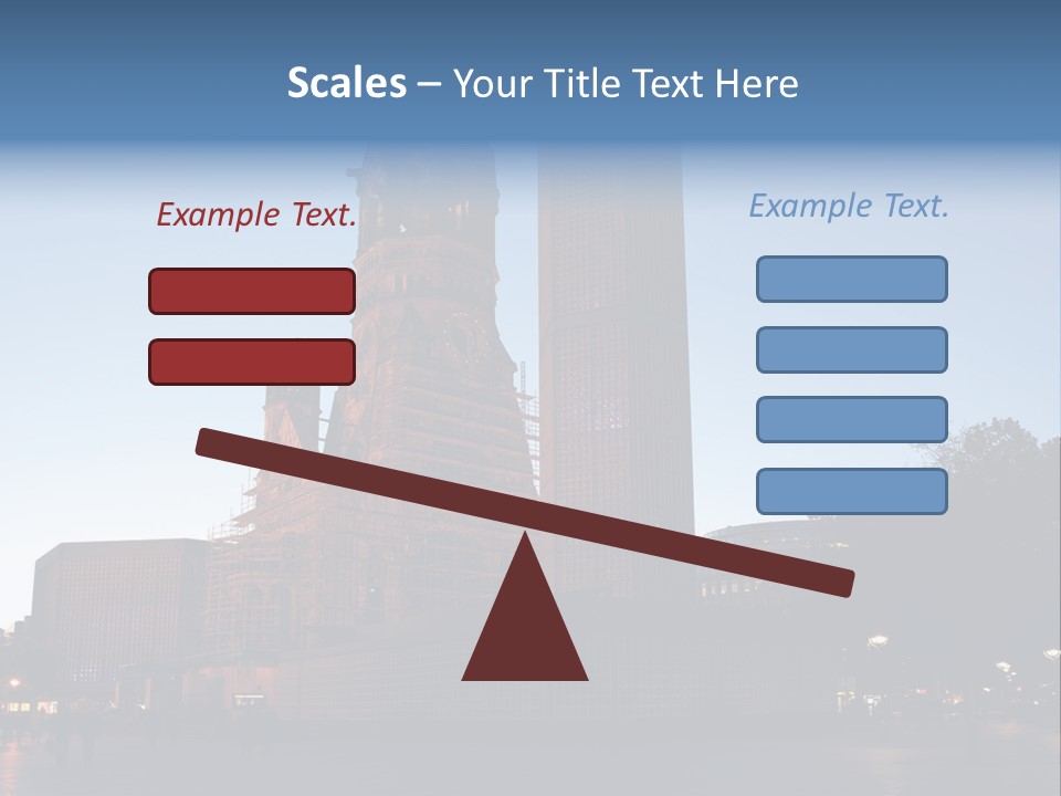 A Large Building With A Clock Tower In The Middle Of It PowerPoint Template