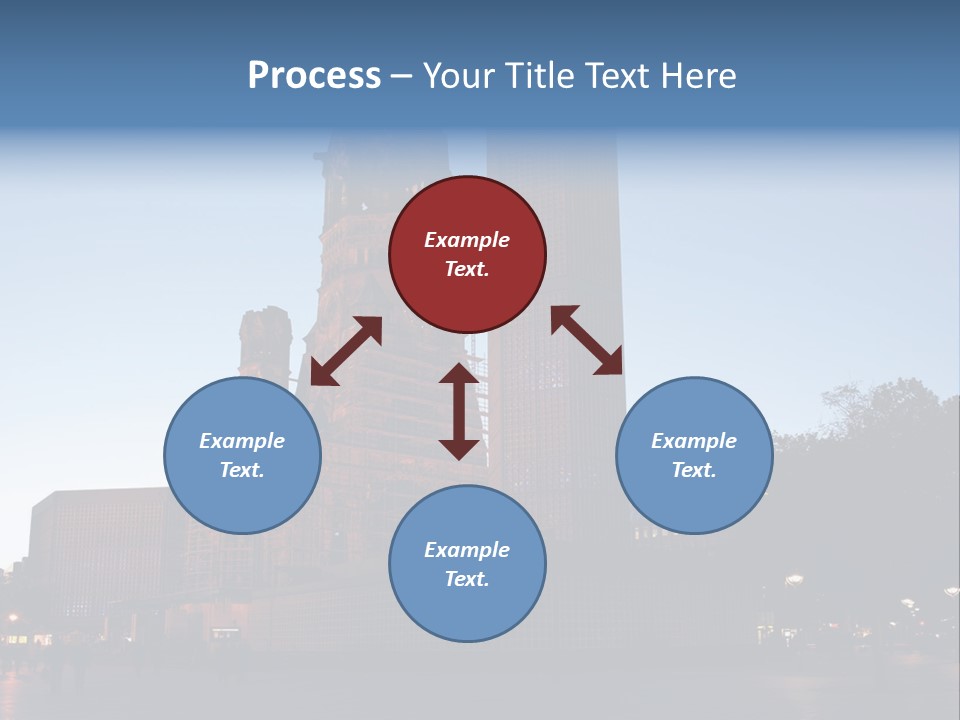 A Large Building With A Clock Tower In The Middle Of It PowerPoint Template