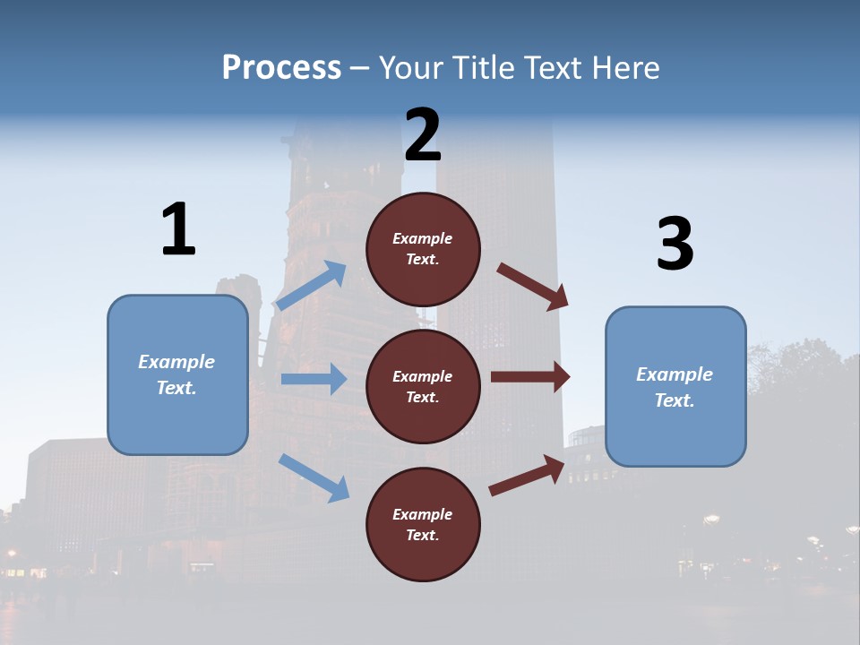 A Large Building With A Clock Tower In The Middle Of It PowerPoint Template
