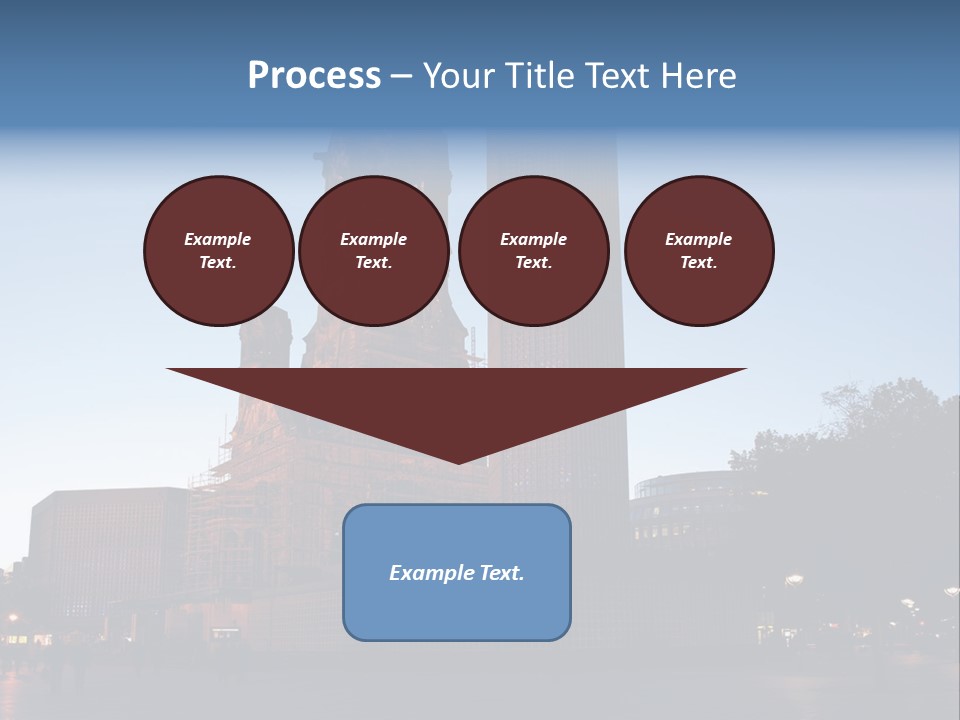 A Large Building With A Clock Tower In The Middle Of It PowerPoint Template
