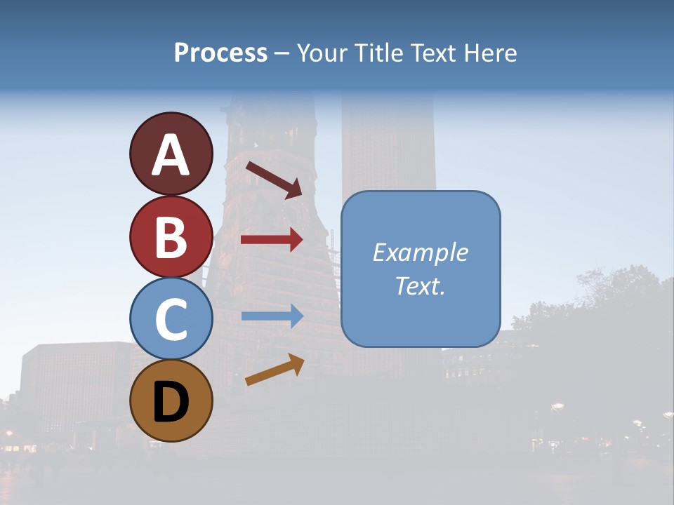 A Large Building With A Clock Tower In The Middle Of It PowerPoint Template