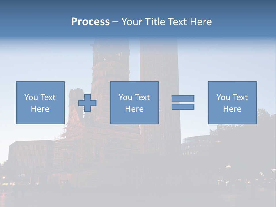 A Large Building With A Clock Tower In The Middle Of It PowerPoint Template