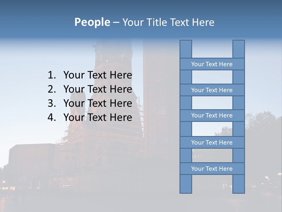 A Large Building With A Clock Tower In The Middle Of It PowerPoint Template
