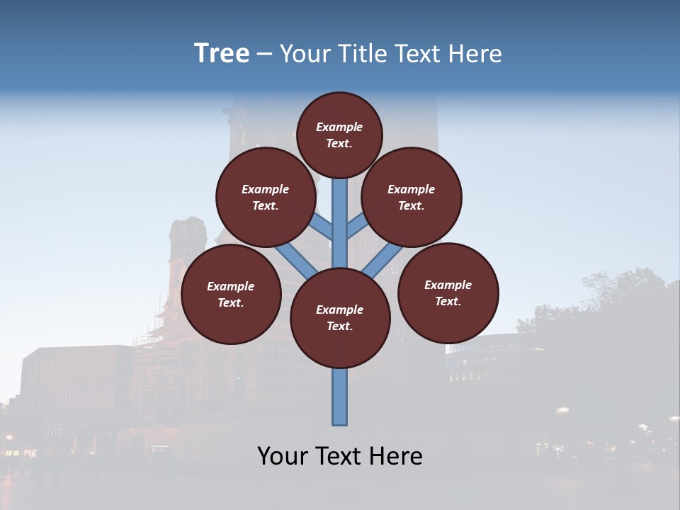 A Large Building With A Clock Tower In The Middle Of It PowerPoint Template