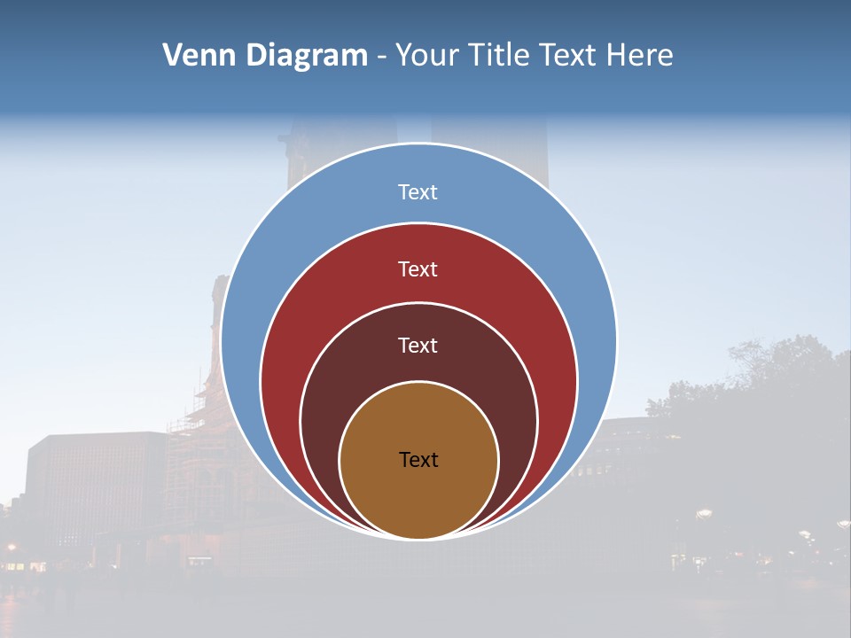 A Large Building With A Clock Tower In The Middle Of It PowerPoint Template