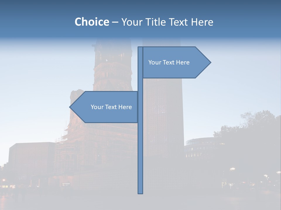 A Large Building With A Clock Tower In The Middle Of It PowerPoint Template