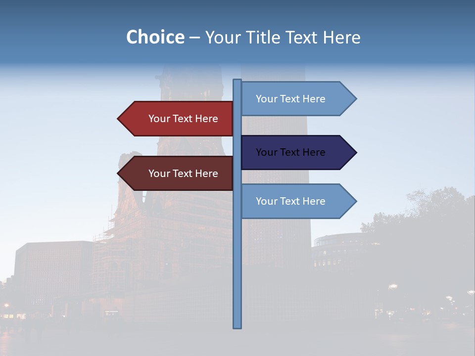 A Large Building With A Clock Tower In The Middle Of It PowerPoint Template