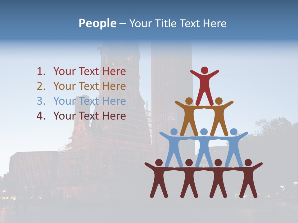 A Large Building With A Clock Tower In The Middle Of It PowerPoint Template