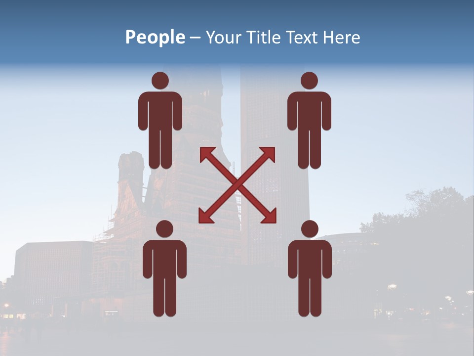 A Large Building With A Clock Tower In The Middle Of It PowerPoint Template