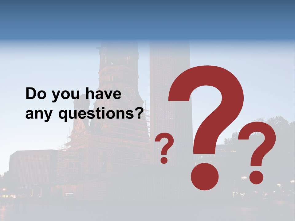 A Large Building With A Clock Tower In The Middle Of It PowerPoint Template