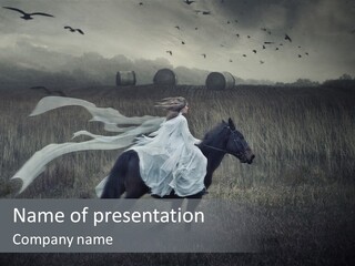 Portrait Horse Forest PowerPoint Template
