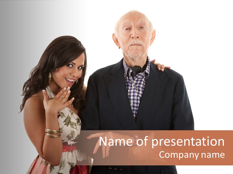 Female Geriatric Cravat PowerPoint Template