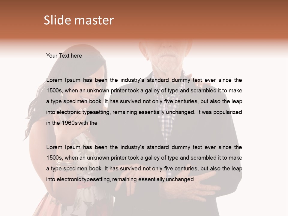 Female Geriatric Cravat PowerPoint Template