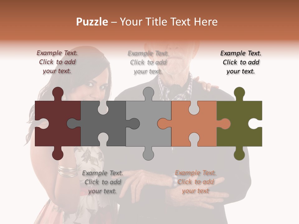 Female Geriatric Cravat PowerPoint Template