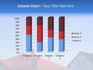A House With A Red Roof And A Blue Sky In The Background PowerPoint Template