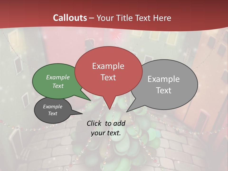 Greeting Tree Sett PowerPoint Template