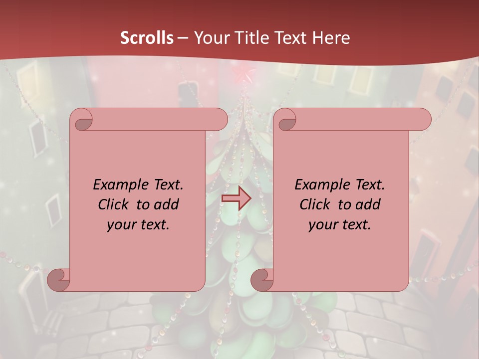 Greeting Tree Sett PowerPoint Template
