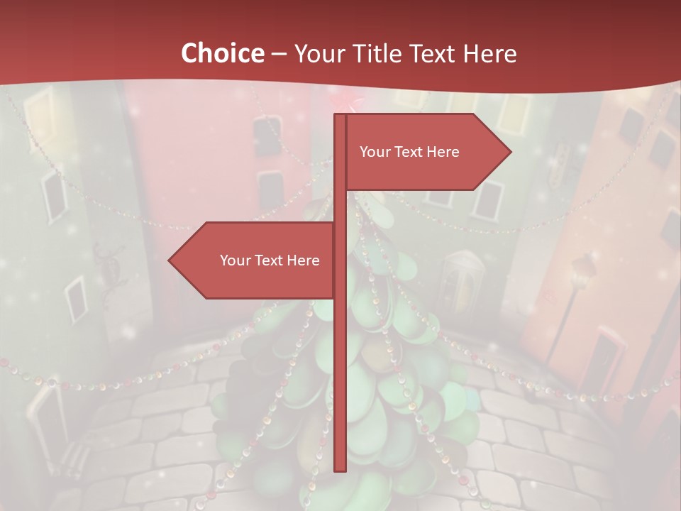 Greeting Tree Sett PowerPoint Template