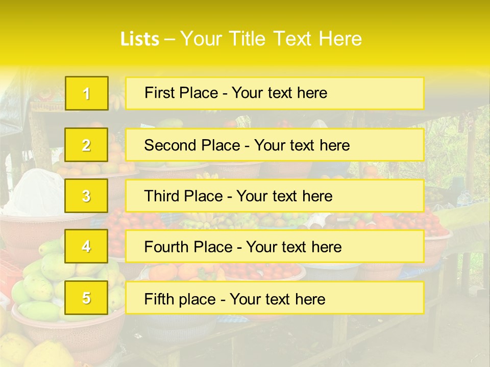 Stacked Mixed Pitaya PowerPoint Template