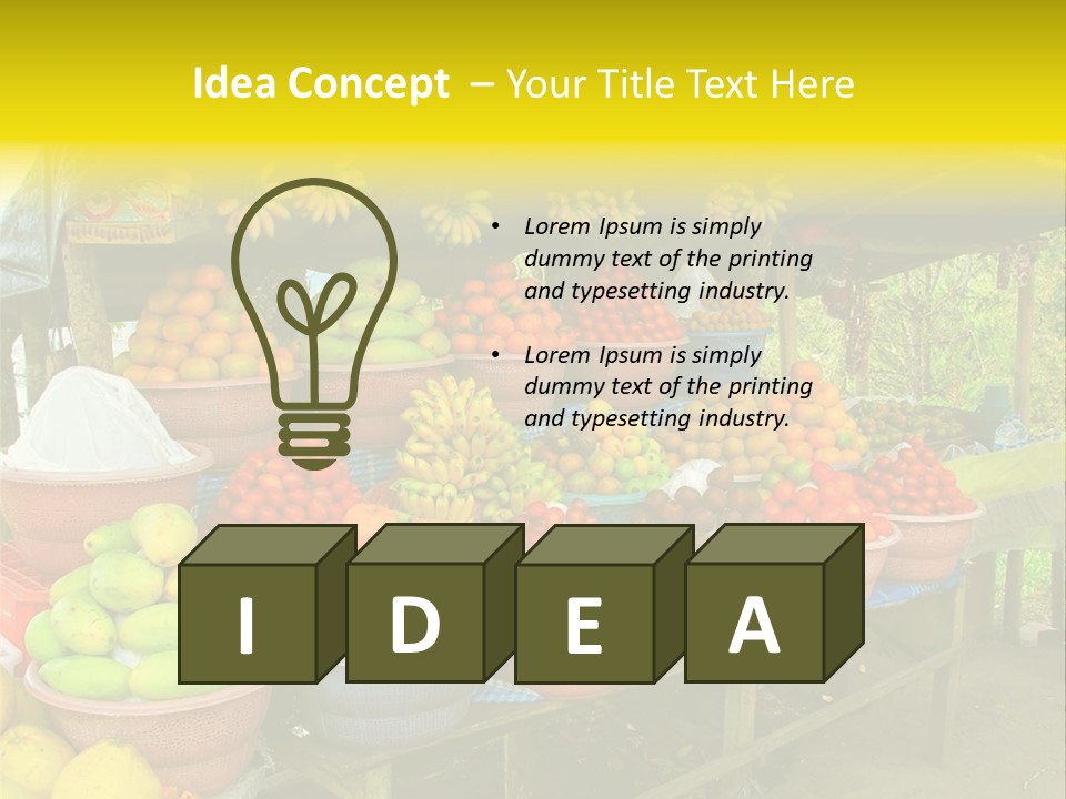 Stacked Mixed Pitaya PowerPoint Template