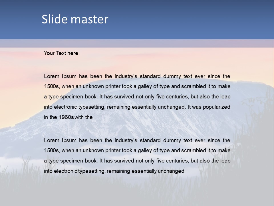 Travel Landscape Morning PowerPoint Template