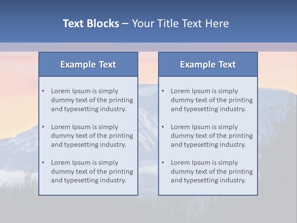 Travel Landscape Morning PowerPoint Template