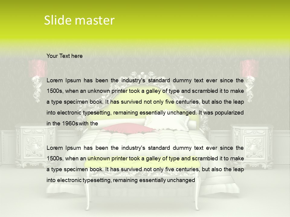 Cushion Pillow Fashionable PowerPoint Template