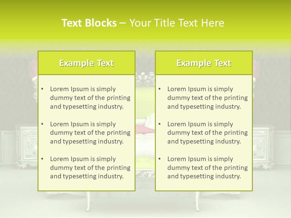 Cushion Pillow Fashionable PowerPoint Template