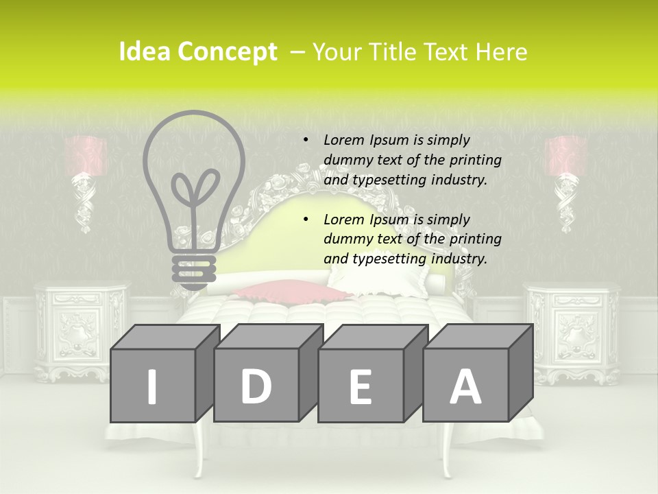 Cushion Pillow Fashionable PowerPoint Template