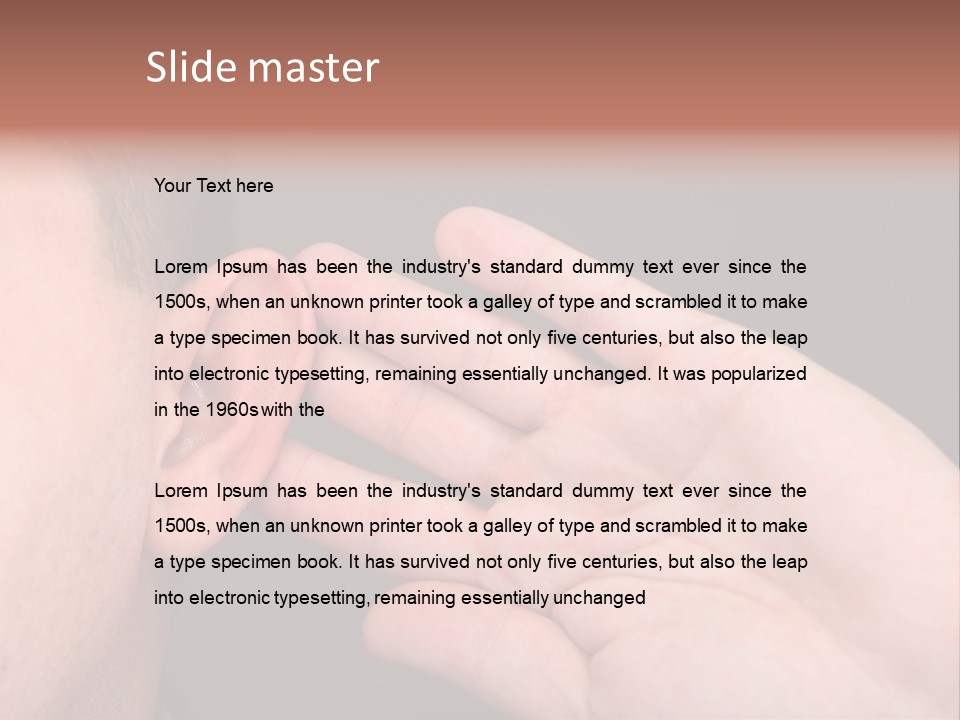 Using Closeup Perception PowerPoint Template