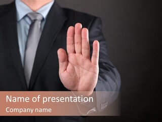 Suit Space Gesture PowerPoint Template