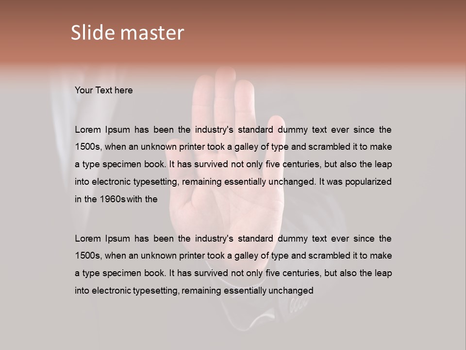 Suit Space Gesture PowerPoint Template