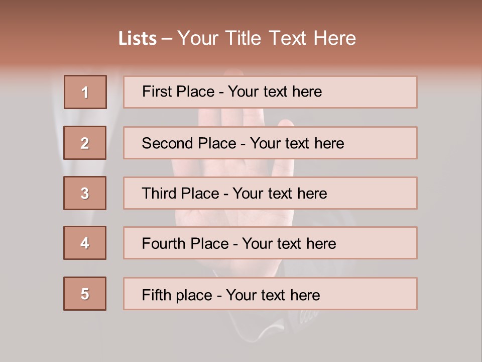 Suit Space Gesture PowerPoint Template