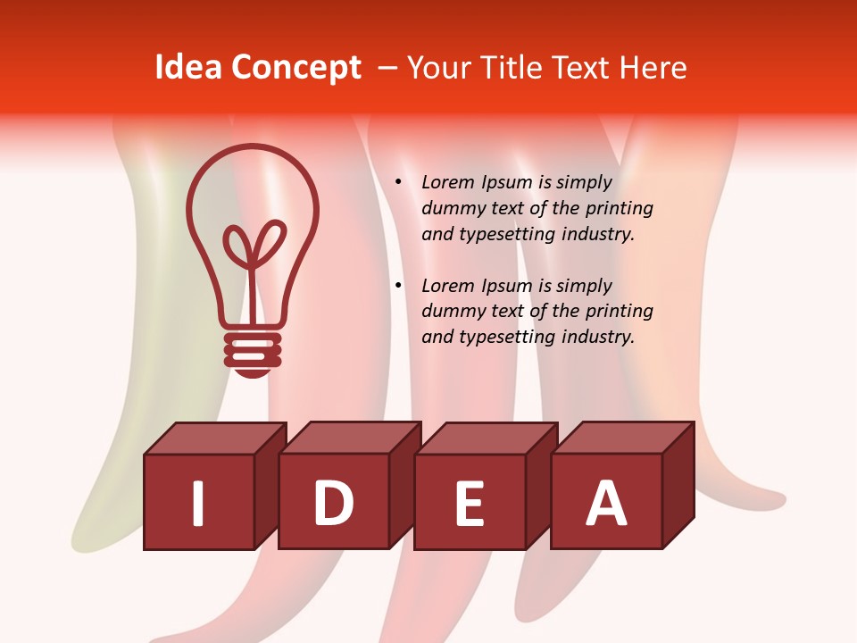 White Isolated Yellow PowerPoint Template