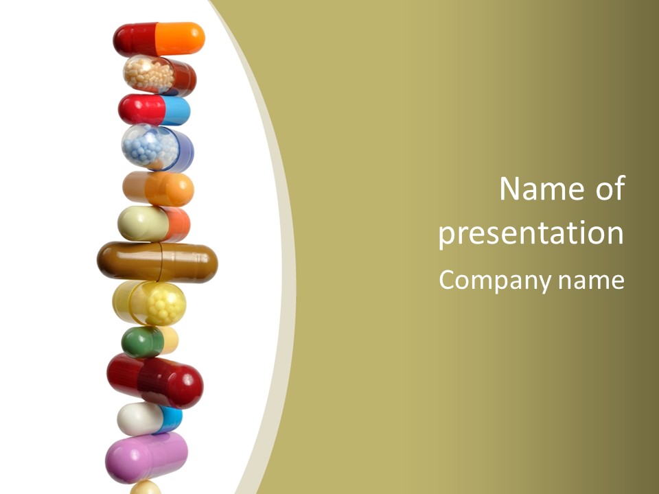 Medicine Medication Capsules PowerPoint Template