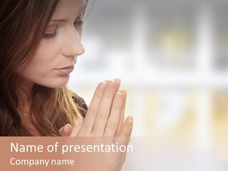 Spiritual White Lord PowerPoint Template