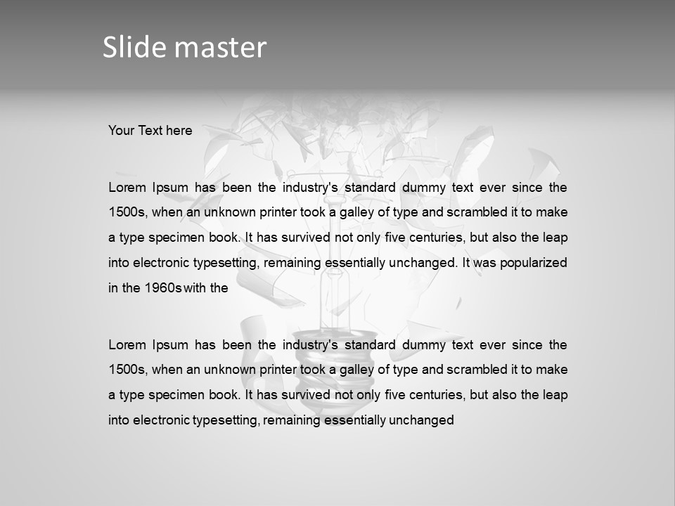 Symbol Wattage Glass PowerPoint Template