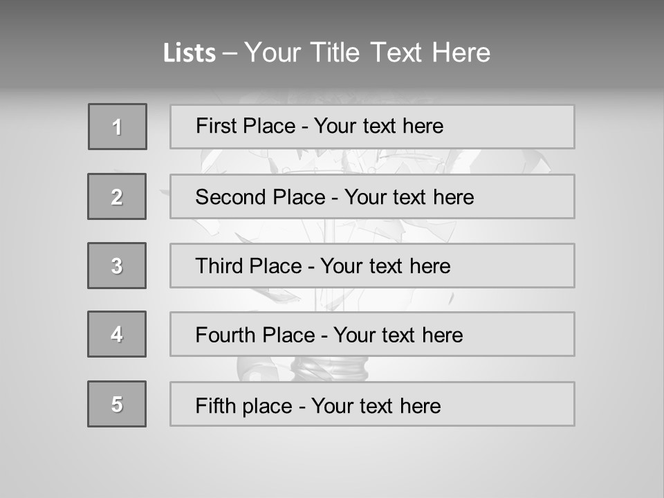 Symbol Wattage Glass PowerPoint Template