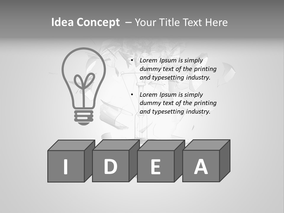Symbol Wattage Glass PowerPoint Template