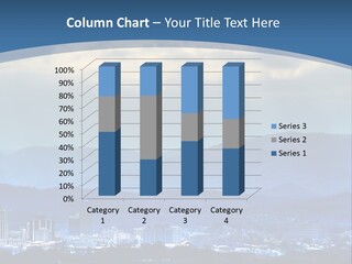 Illuminated Cityscape Town PowerPoint Template