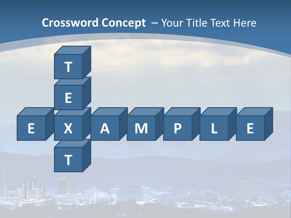 Illuminated Cityscape Town PowerPoint Template