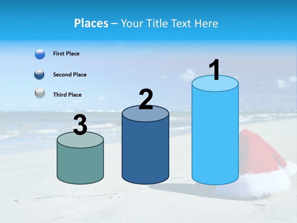 Santa Isolated Blue PowerPoint Template