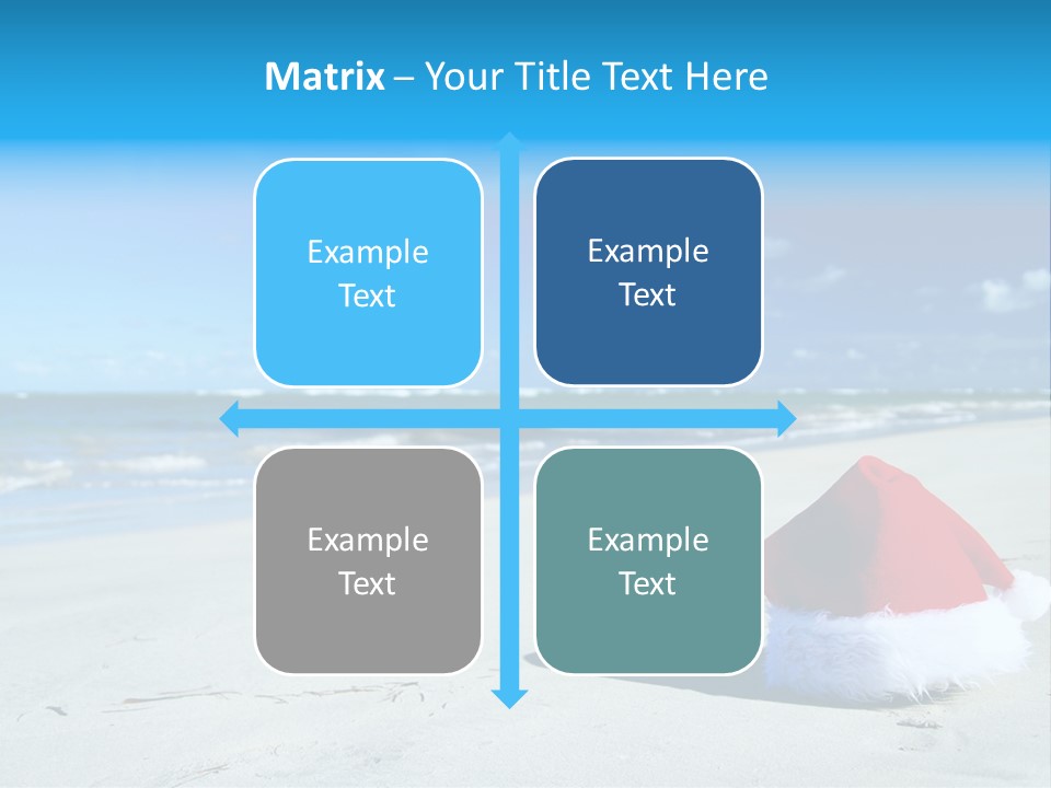 Santa Isolated Blue PowerPoint Template