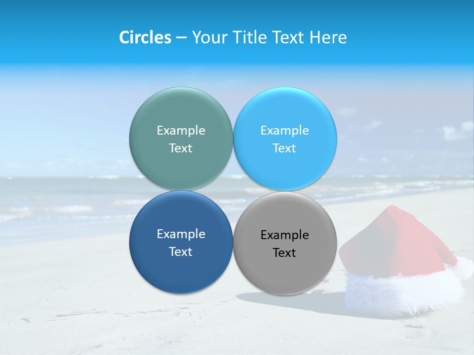 Santa Isolated Blue PowerPoint Template