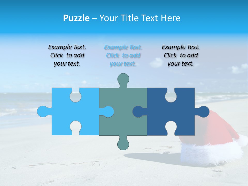 Santa Isolated Blue PowerPoint Template